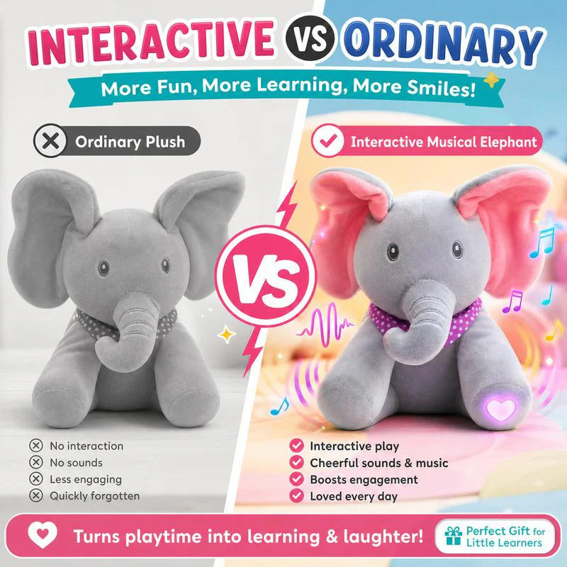 Peek-a-Boo Musical Elephant Plush Toy