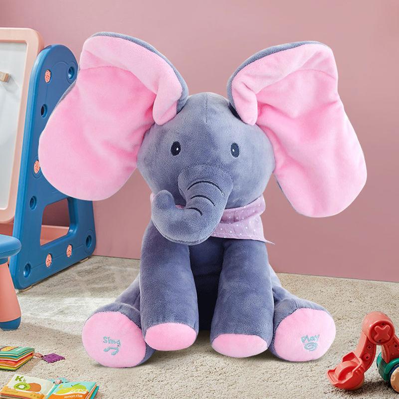 Peek-a-Boo Musical Elephant Plush Toy