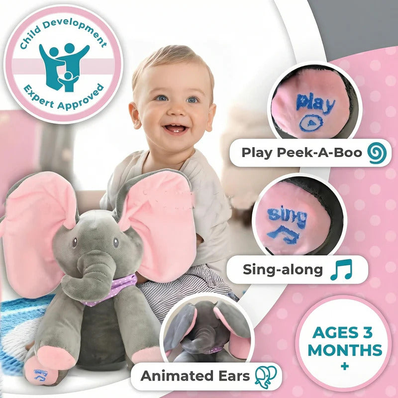 Peek-a-Boo Musical Elephant Plush Toy