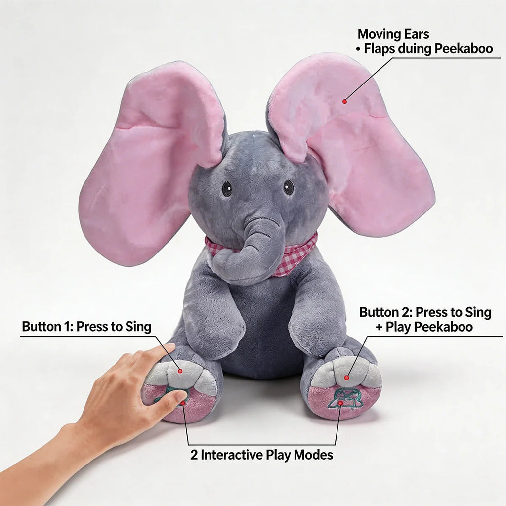 Peek-a-Boo Musical Elephant Plush Toy