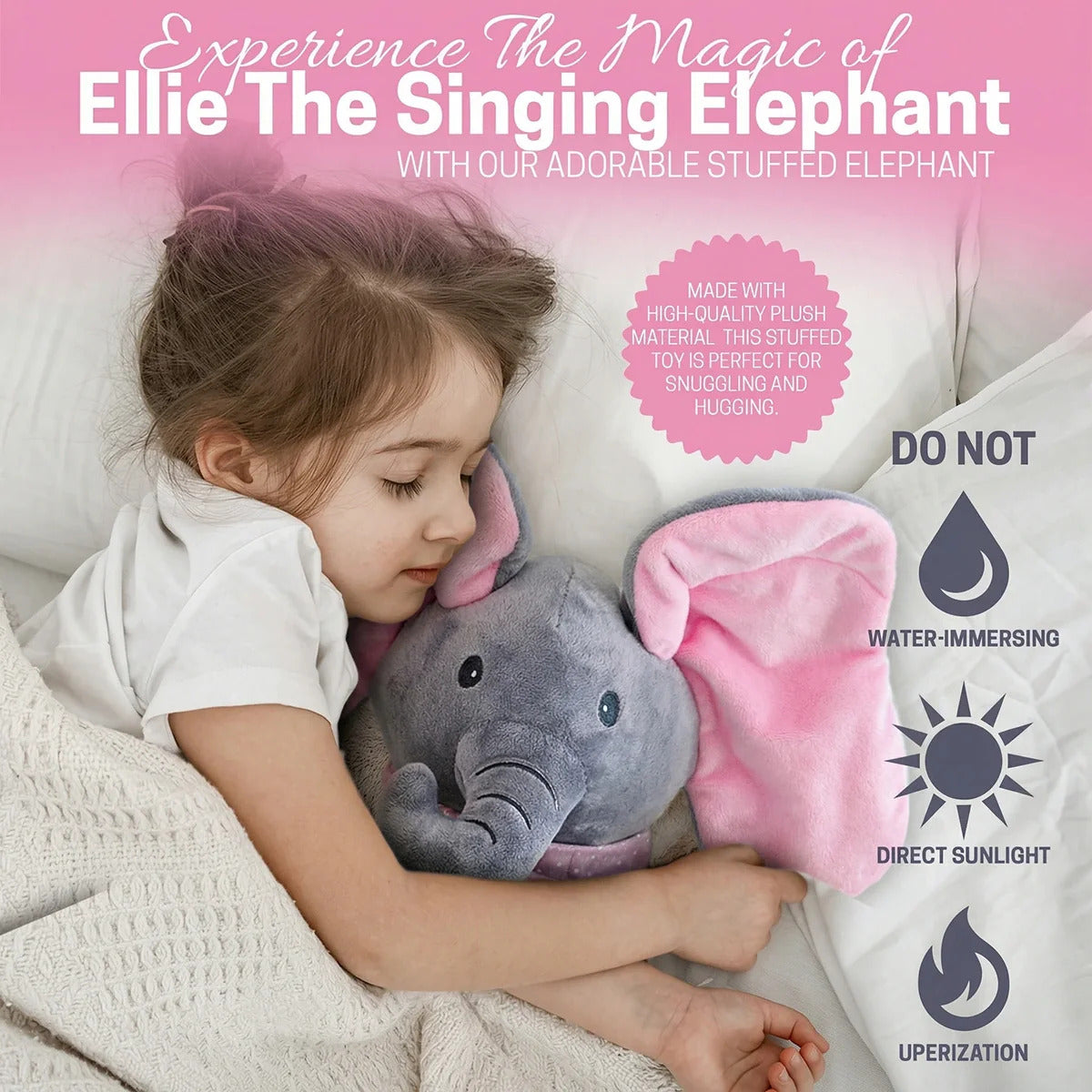 Peek-a-Boo Musical Elephant Plush Toy